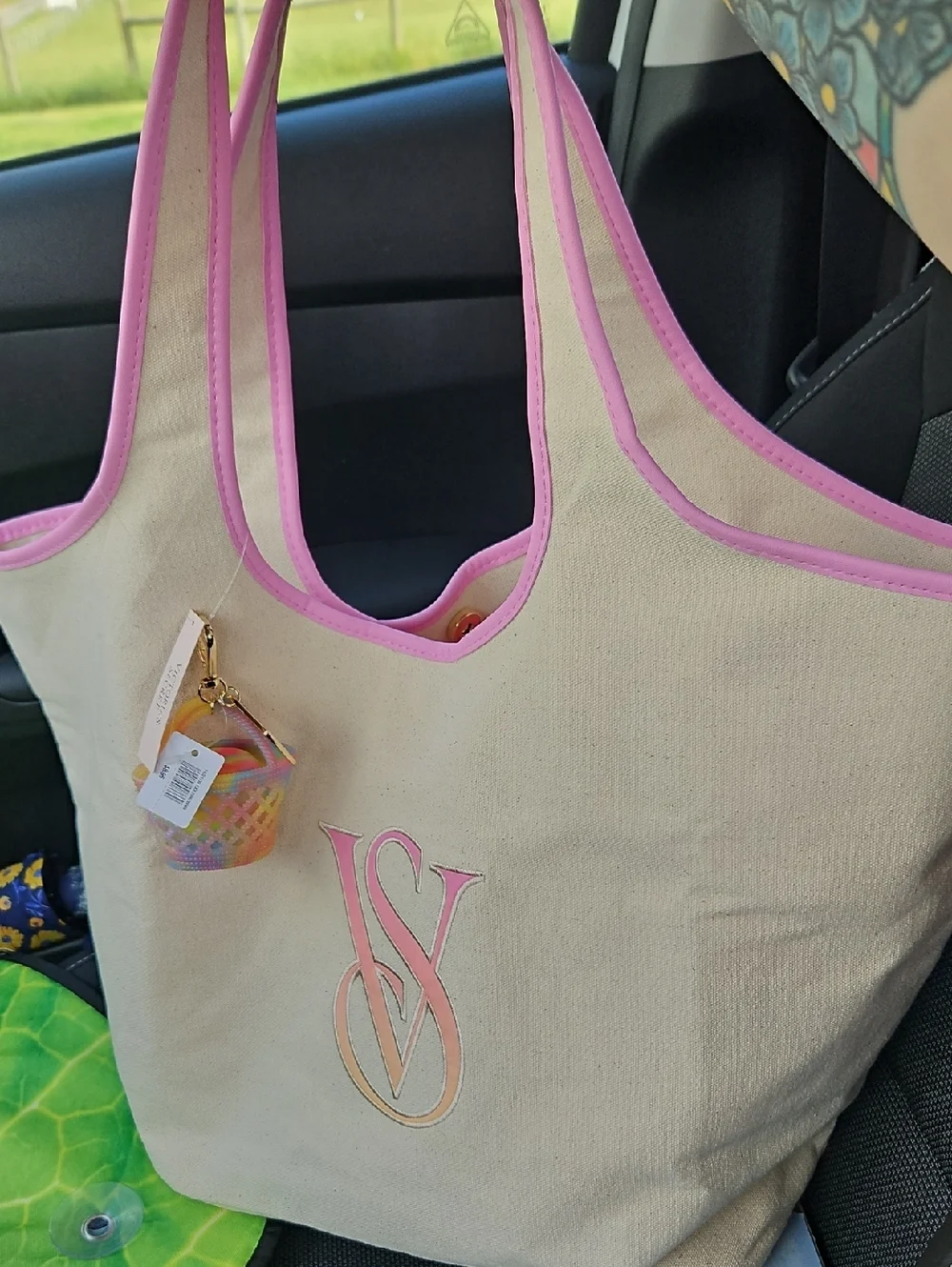 Victoria's Secret Ombre Monogram Logo Tote Bag NEW MSRP $49.95 Mothers Day